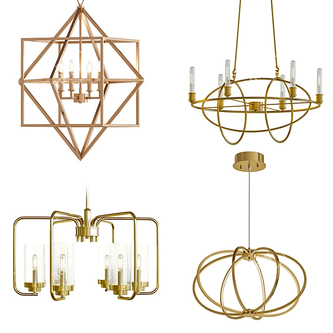 Modern Chandelier Collection 3D model image 1