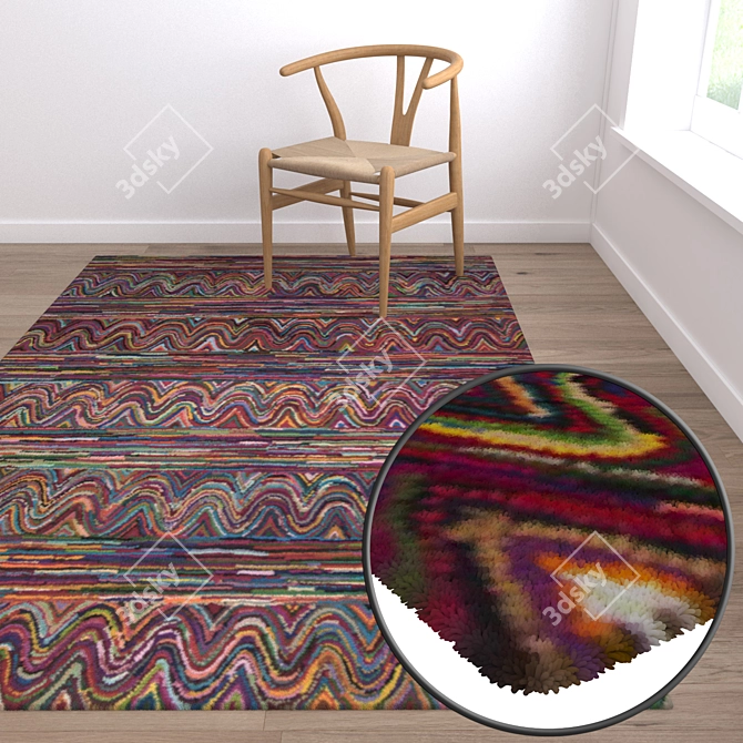 Title: Luxury Carpet Set: High-quality Textures 3D model image 5