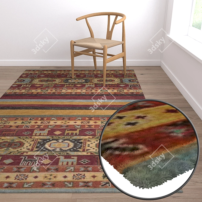 Luxury Carpet Set: High-Quality Textures 3D model image 5