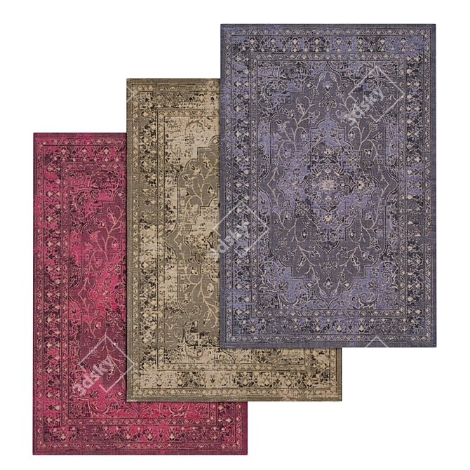 Versatile High-Quality Carpet Set 3D model image 1