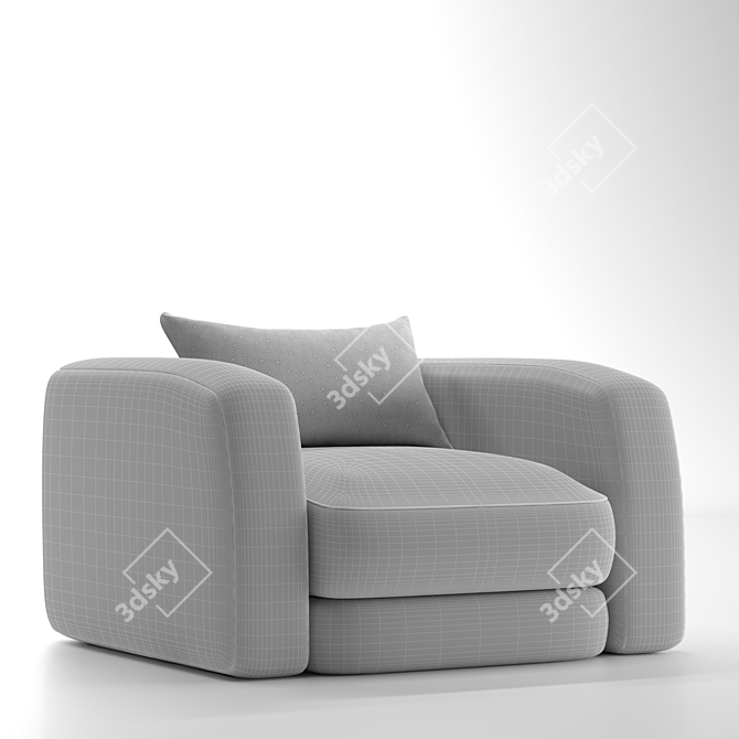  Modern Divan Sofa: Stylish and Comfortable 3D model image 2