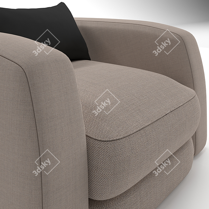  Modern Divan Sofa: Stylish and Comfortable 3D model image 3