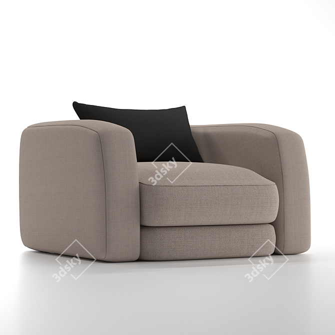  Modern Divan Sofa: Stylish and Comfortable 3D model image 4
