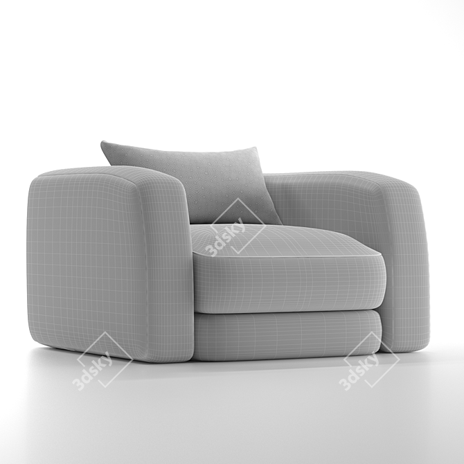  Modern Divan Sofa: Stylish and Comfortable 3D model image 5