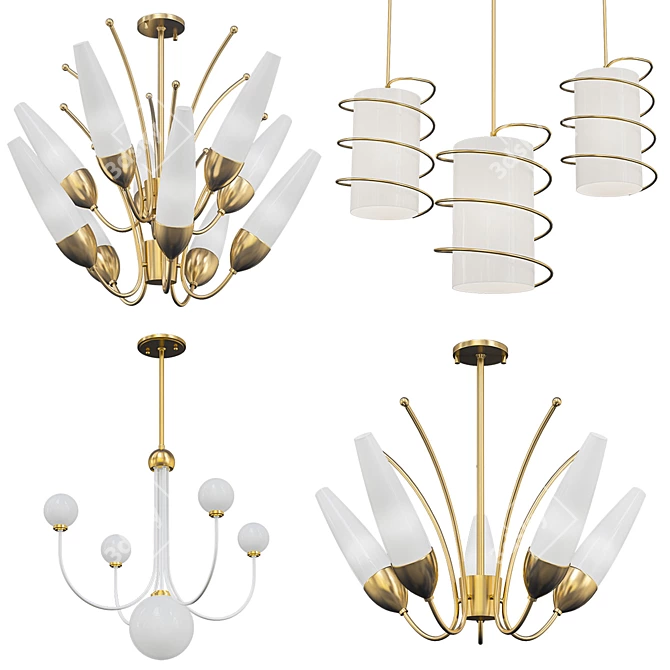 Modern Chandelier Collection 3D model image 1