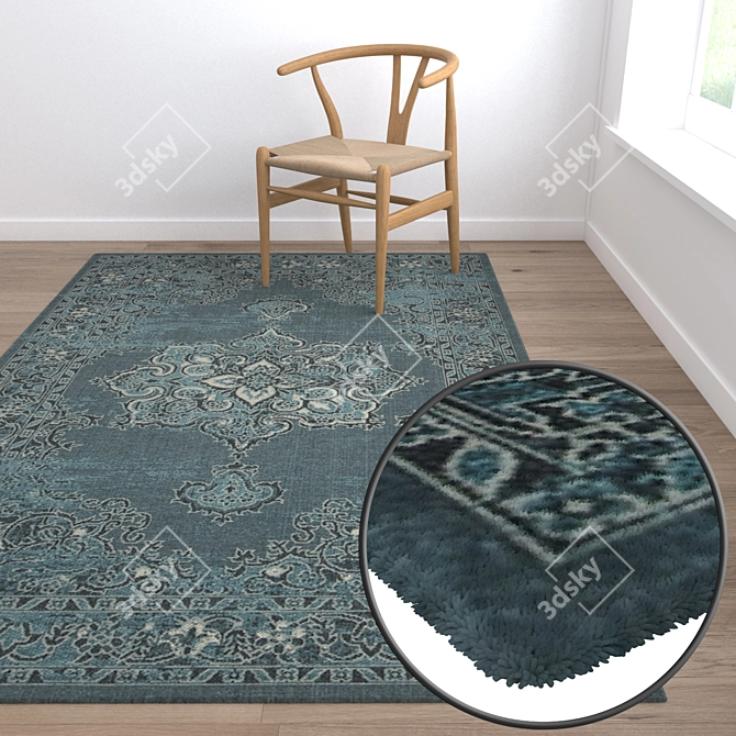 Luxury Carpet Set: High-Quality Textures For Versatile Use 3D model image 5