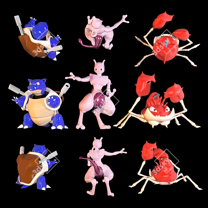 Pocket Monsters Playtime Set 3D model image 1