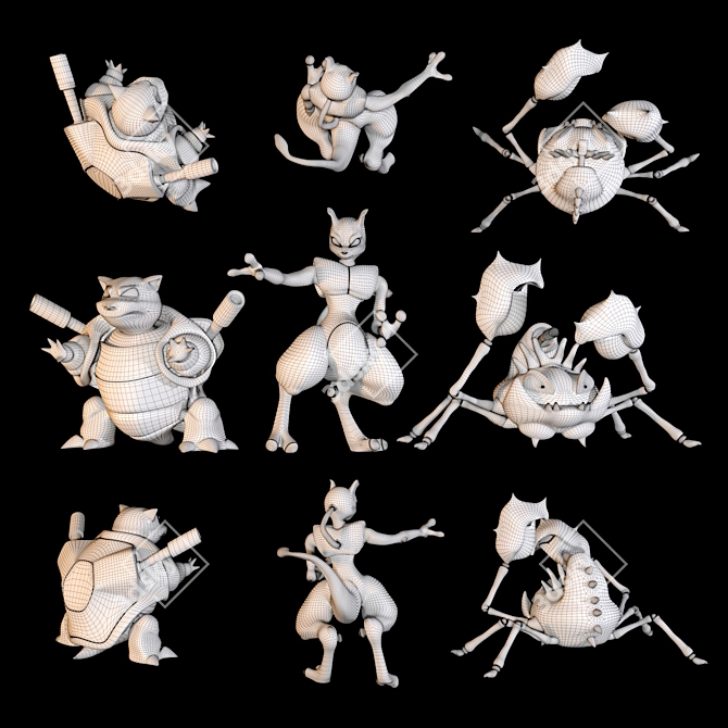 Pocket Monsters Playtime Set 3D model image 3