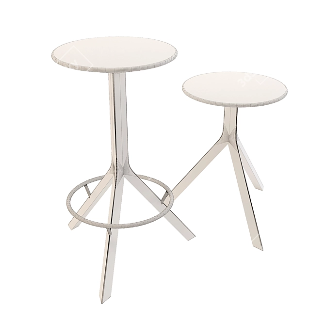 Elegant Alison Brooks Kitchen Stool 3D model image 2