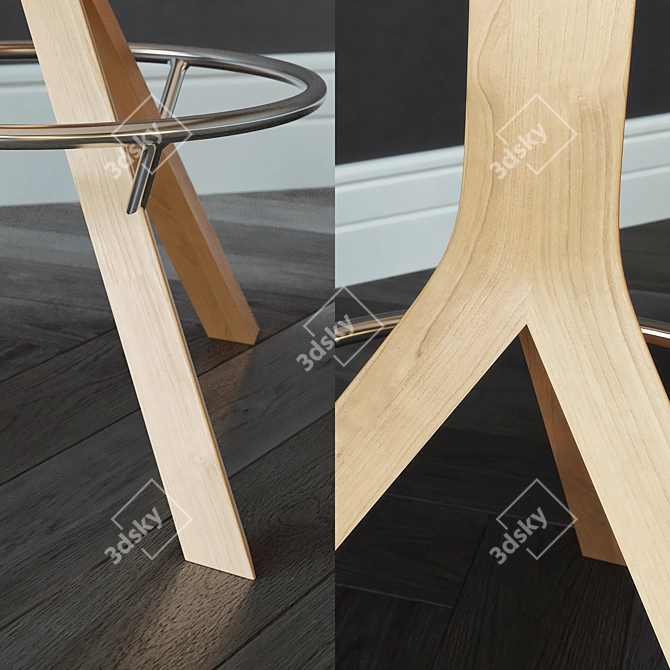 Elegant Alison Brooks Kitchen Stool 3D model image 6