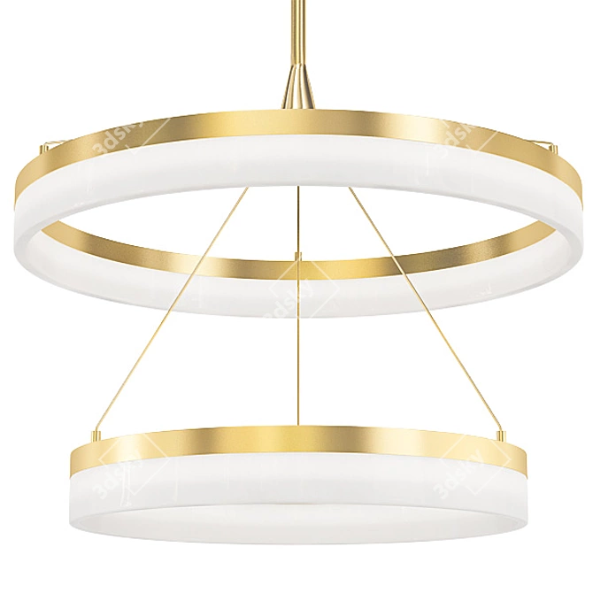 Modern Gold Chandelier Collection 3D model image 3