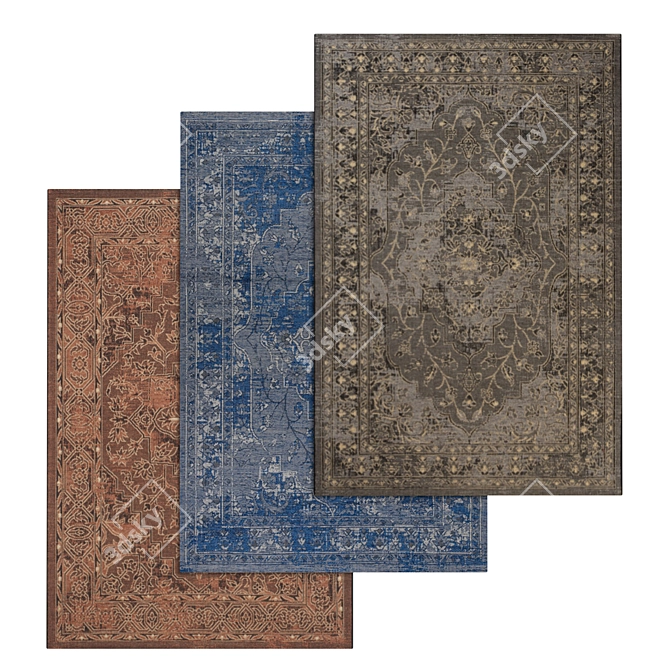 High-Quality Carpet Set 3D model image 1