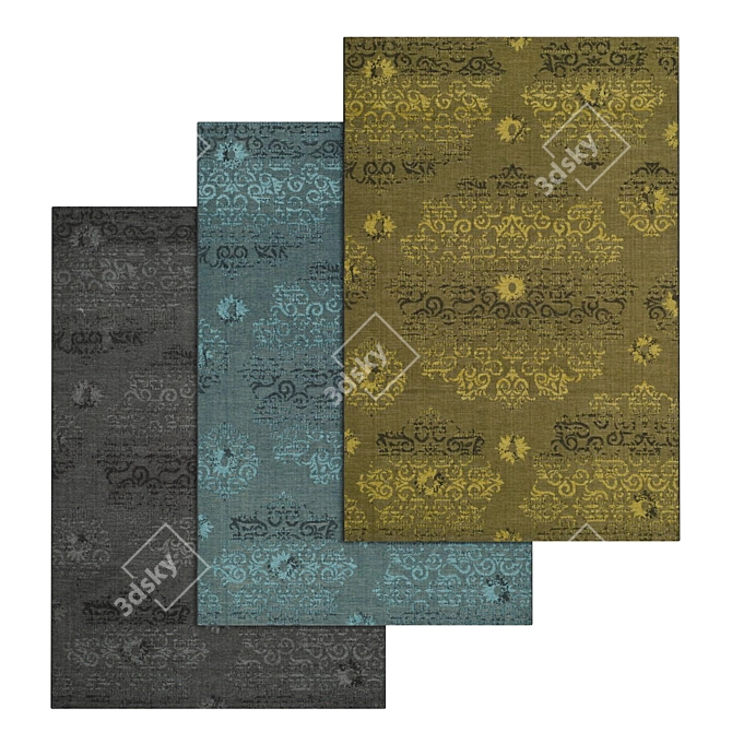 High-Quality Carpet Set 3D model image 1