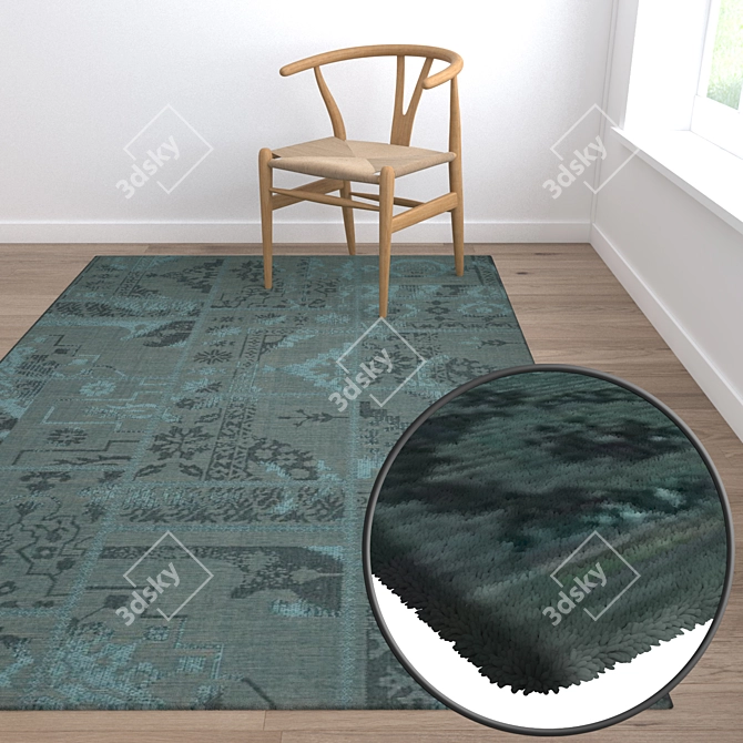 High-Quality Carpets Set 377 3D model image 5