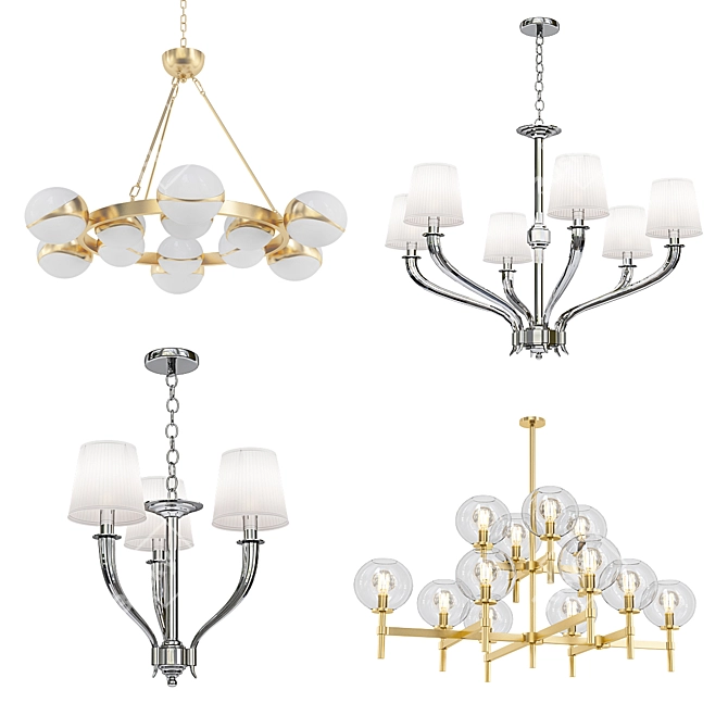 Modern Chandelier Collection 3D model image 1