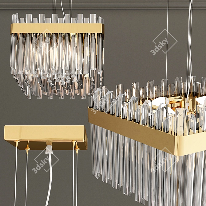 Elegant Crystal Chandelier: Cloyd 10597 3D model image 4