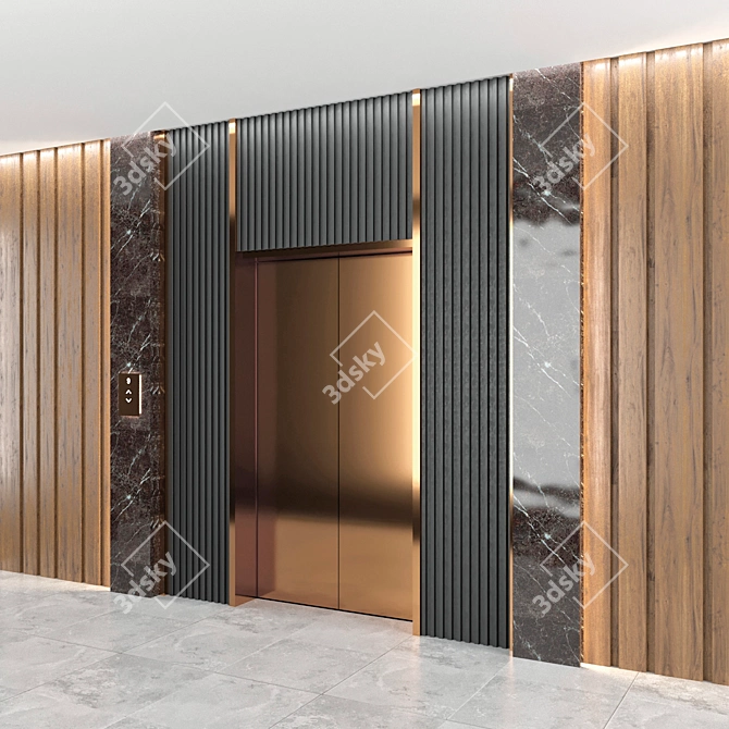 Elevating Wall Panels 3D model image 1