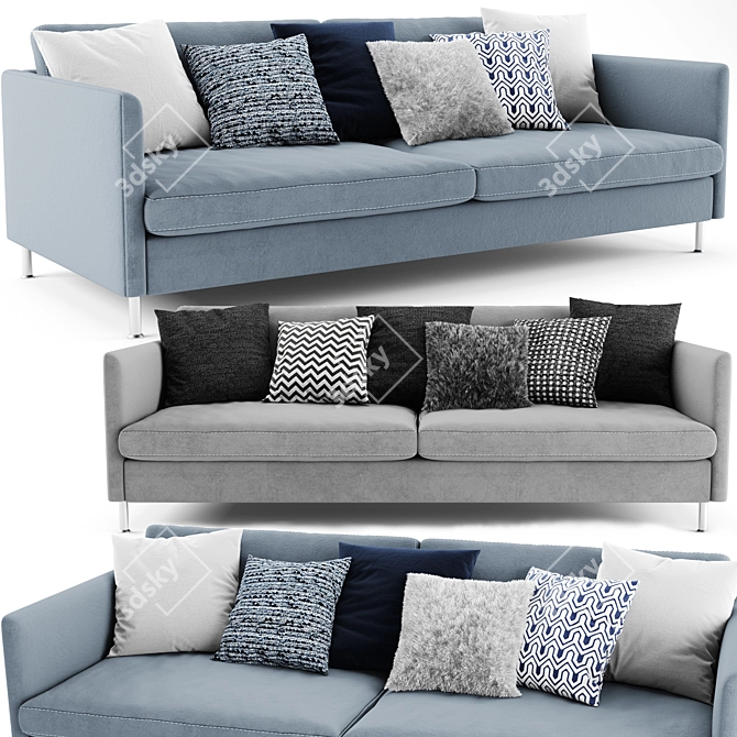 BoConcept Indivi Compact Sofa: Modern Style and Space-Saving Design 3D model image 1