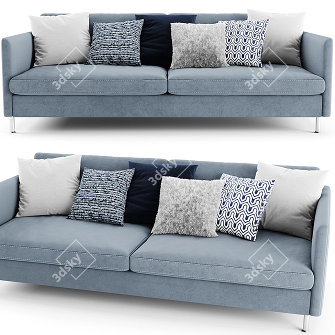 BoConcept Indivi Compact Sofa: Modern Style and Space-Saving Design 3D model image 2