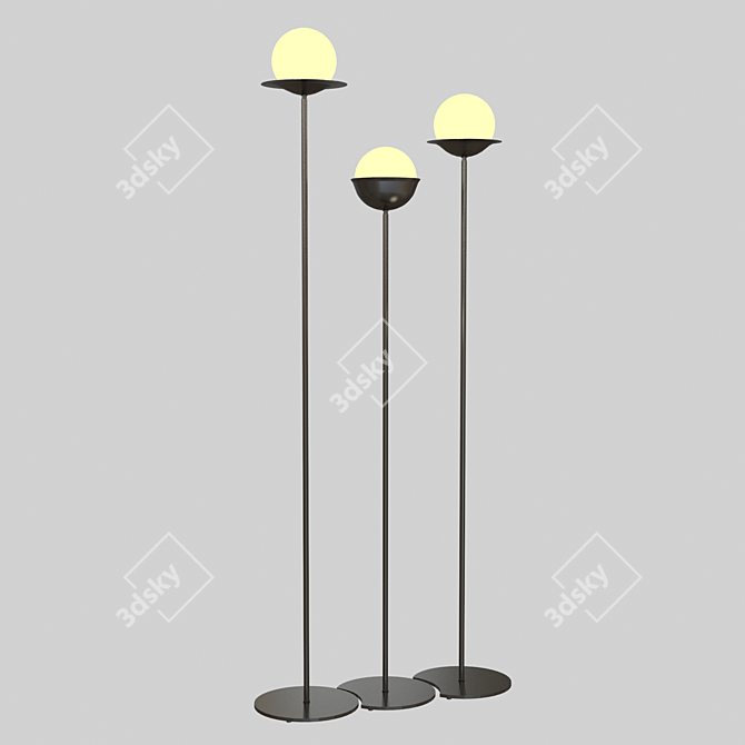 Italian Netta Piantana Floor Lamp 3D model image 1