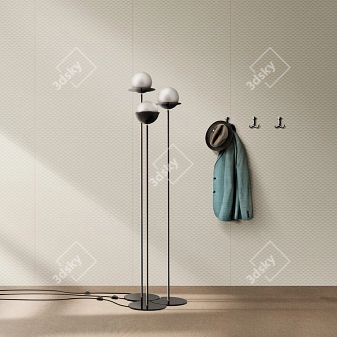 Italian Netta Piantana Floor Lamp 3D model image 5