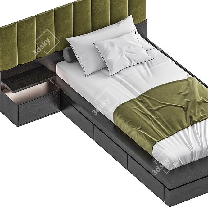 3DSMax2014 V-Ray Bed Design 3D model image 3