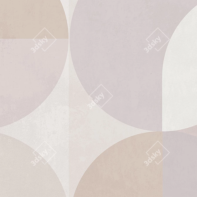 Contemporary Circles: Stylish Wallpapers by Creativille 3D model image 4