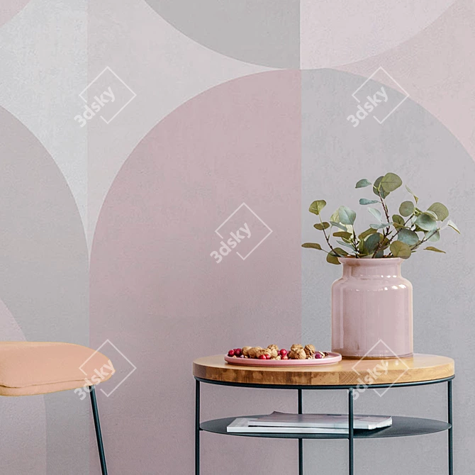 Contemporary Circles: Stylish Wallpapers by Creativille 3D model image 5