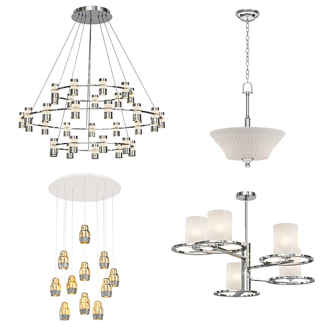 Modern Chandelier Collection 3D model image 1