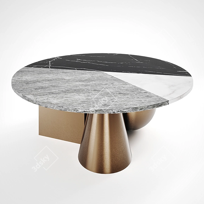 Tricolori Coffee Table: Distinctive Design, Superior Style 3D model image 3