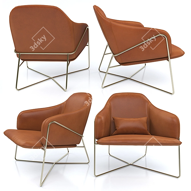 Stanley Accent Armchair: Modern Elegance in Every Detail 3D model image 1