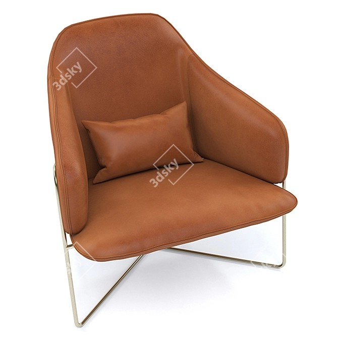 Stanley Accent Armchair: Modern Elegance in Every Detail 3D model image 2