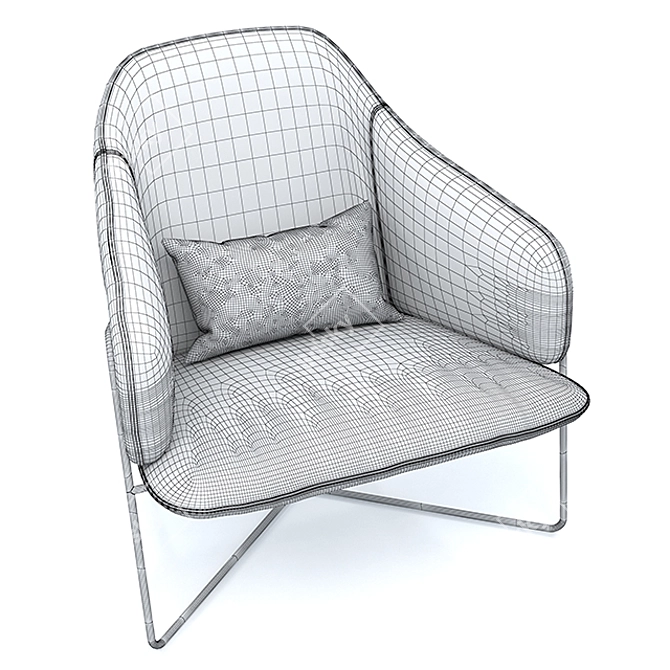 Stanley Accent Armchair: Modern Elegance in Every Detail 3D model image 3