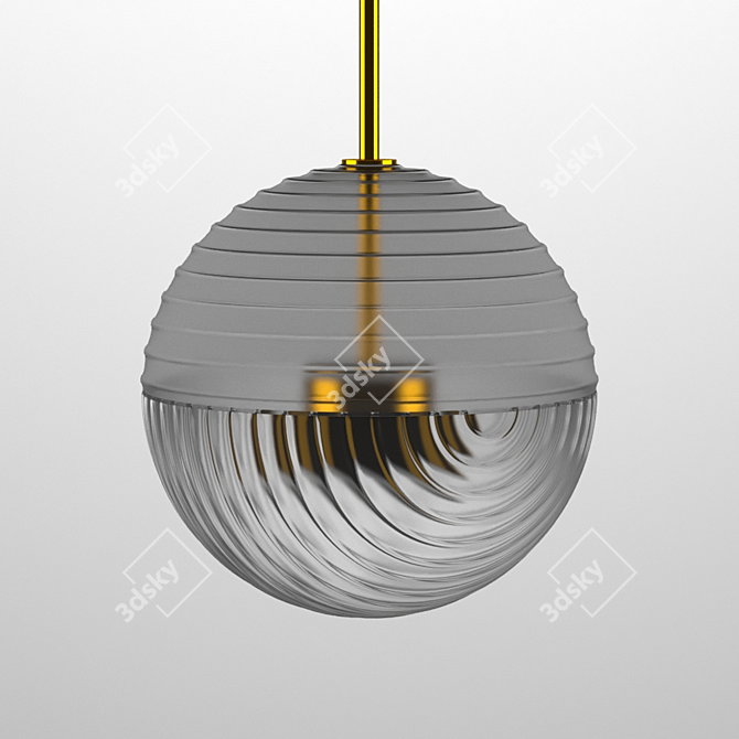 Elegant Hanging Lamp 3D model image 1