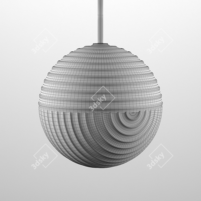Elegant Hanging Lamp 3D model image 2