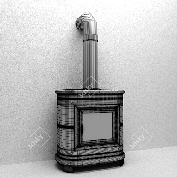 Modern Piazzetta e905 Fireplace 3D model image 3