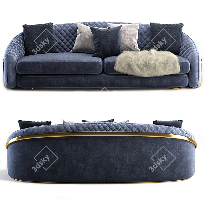 Elegant Cantori Portofino Sofa 3D model image 2