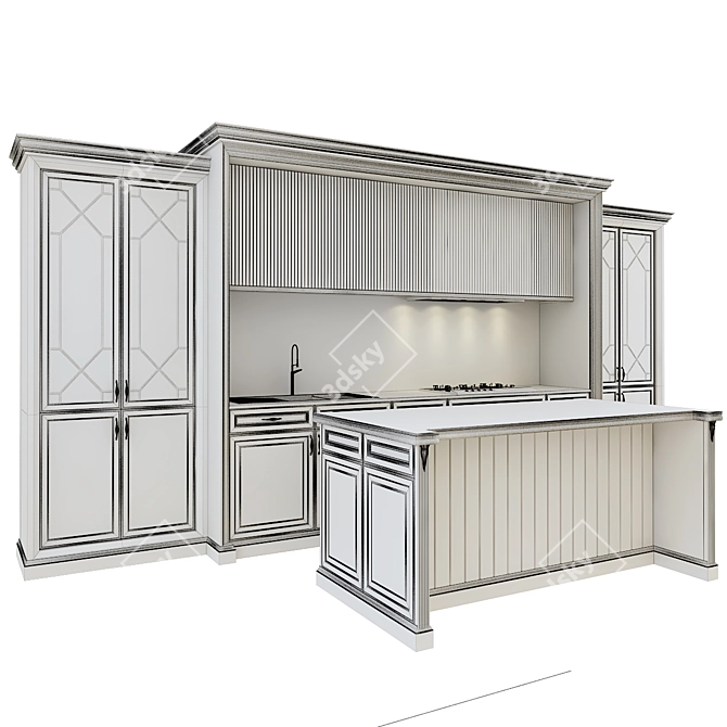 Sleek Kitchen Set: Modernize Your Space 3D model image 3