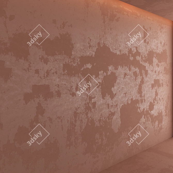 Elegant Plaster: High-Quality Decorative Texture 3D model image 3