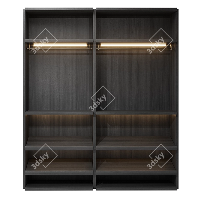 Sleek Millimetric Wardrobe 3D model image 3