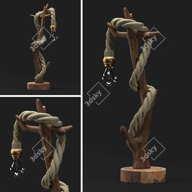 Wooden Light Collection 3D model image 8