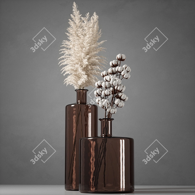 Elegant Decor Vase Collection 3D model image 4