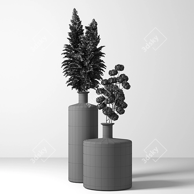 Elegant Decor Vase Collection 3D model image 5