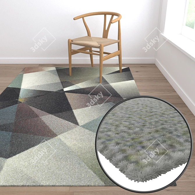 Luxury Carpets Set 385 | High Quality Textures 3D model image 5