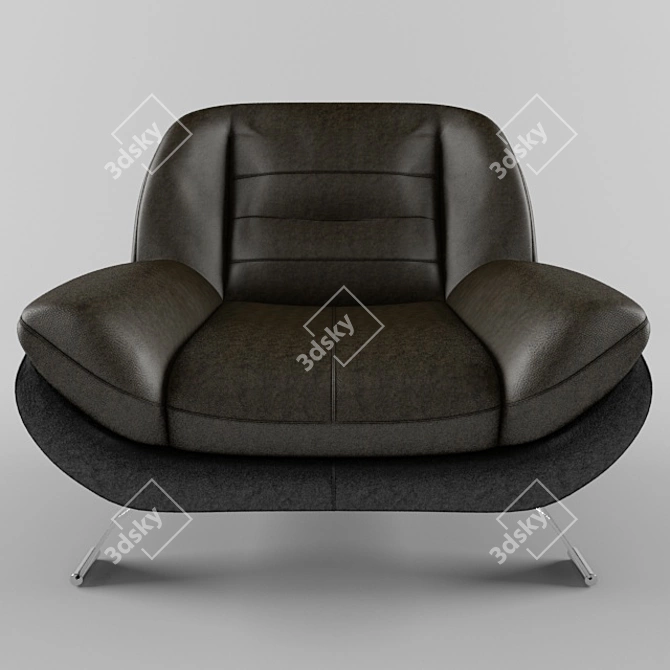 Modern Gala Collection Armchair 3D model image 2