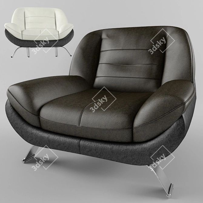 Modern Gala Collection Armchair 3D model image 4