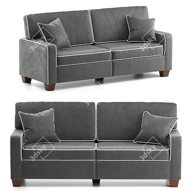 Timeless Comfort: Mobilis Classic Loveseat 3D model image 1