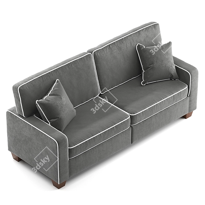 Timeless Comfort: Mobilis Classic Loveseat 3D model image 2