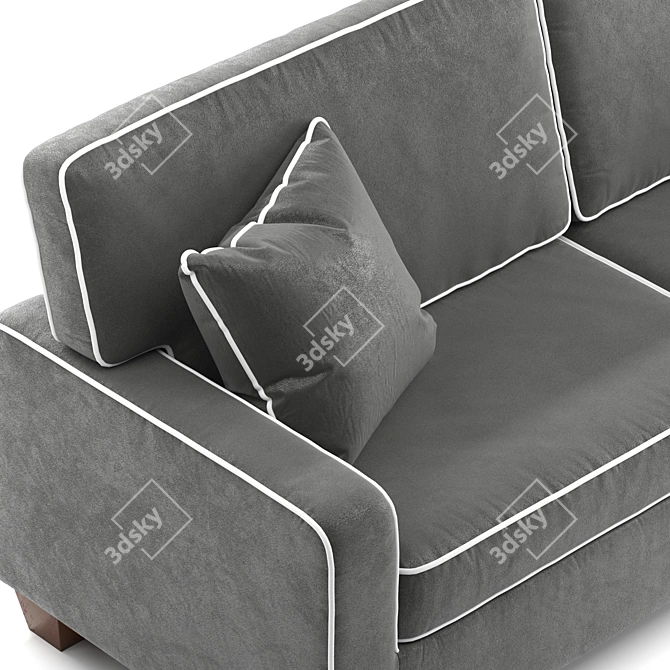 Timeless Comfort: Mobilis Classic Loveseat 3D model image 3