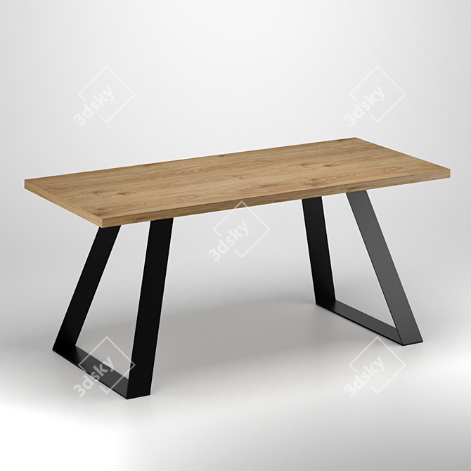 2015 Table - Millimeter Units, 3Ds Max, OBJ, FBX 3D model image 1